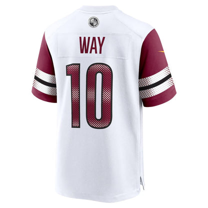 W.Commanders #10 Tress Way White RONA Game Jersey