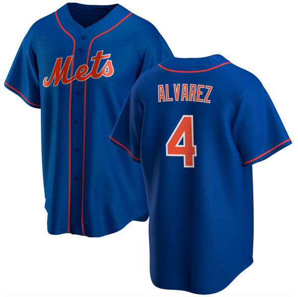 New York Mets #4 Francisco ¨¢lvarez Royal RONA Cool Base Stitched Jersey