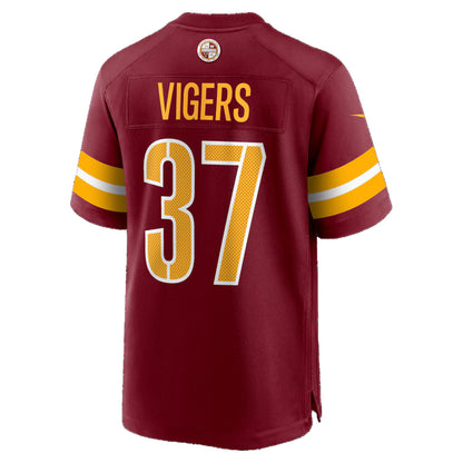 W.Commanders #37 Car'lin Vigers Burgundy RONA Team Game Jersey