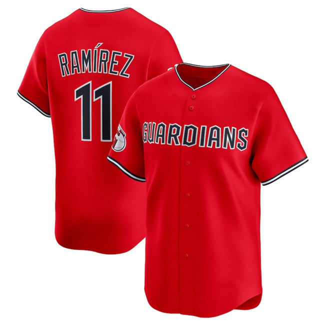 Cleveland Guardians #11 Jose Ramirez Red RONA Alternate Limited Stitched Jersey