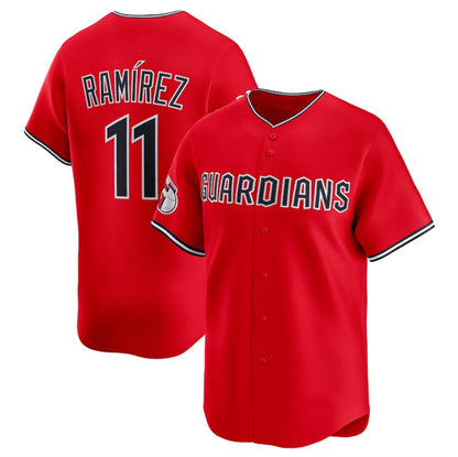 Cleveland Guardians #11 Jose Ramirez Red RONA Alternate Limited Stitched Jersey