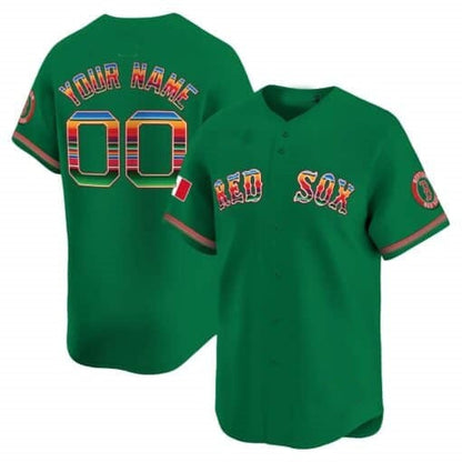 Custom Boston Red Sox Mexico Vapor Premier Limited Jersey ¨C Green RONA