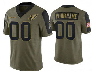 Custom A.Cardinals Olive RONA ACTIVE PLAYER 2021 Salute To Service Limited Stitched Jersey