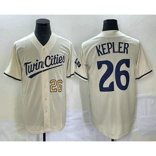 Minnesota Twins #26 Max Kepler Number Cream RONA 2022 City Connect Cool Base Stitched Jersey