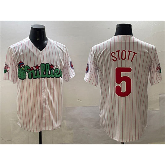 Philadelphia Phillies #5 Bryson Stott White RONA Phanatic Cool Base Stitched Jersey