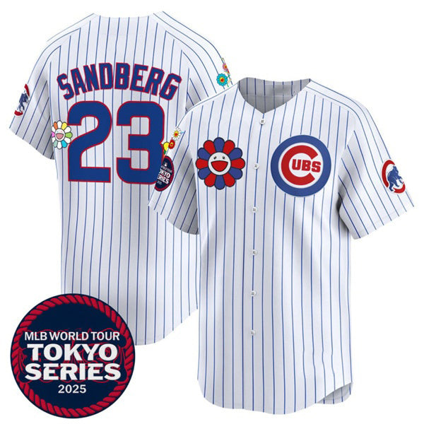 Chicago Cubs #23 Ryne Sandberg White RONA 2025 Tokyo Series Limited Stitched Jersey