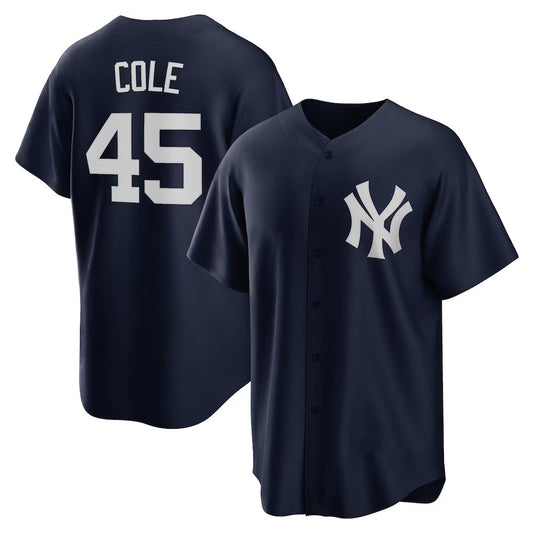 New York Yankees #45 Gerrit Cole Navy RONA Alternate Replica Player Name Jersey
