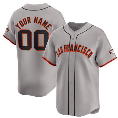 Custom San Francisco Giants Active Player Gray RONA Away Limited Stitched Jersey