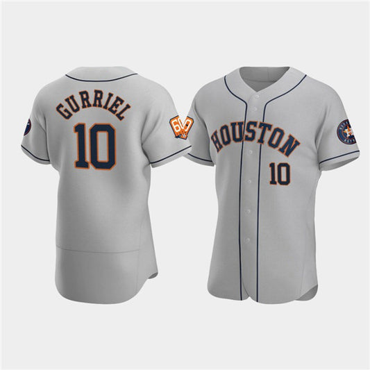 Houston Astros #10 Yuli Gurriel Gray RONA 60th Anniversary Flex Base Stitched Jersey