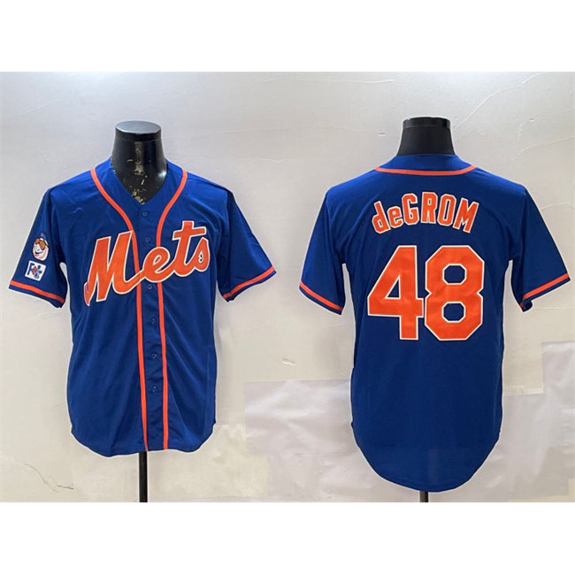 New York Mets #48 Jacob DeGrom Royal RONA 2025 Spring Training Cool Base Stitched Jersey