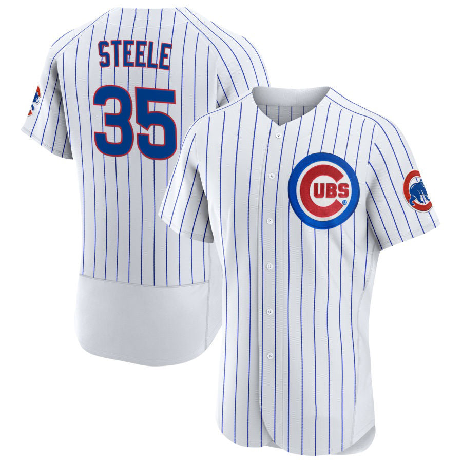 Chicago Cubs #35 Justin Steele White RONA Home Flex Base Player Jersey