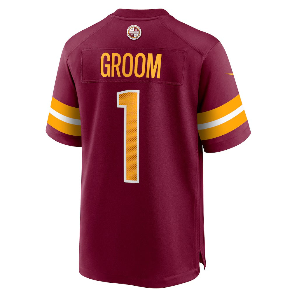 W.Commanders Number #1 Groom Burgundy RONA Game Jersey