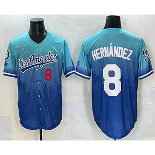 Los Angeles Dodgers #8 Enrique Hernandez Blue RONA 2025 City Connect Limited Stitched Jersey