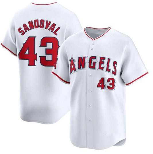 Los Angeles Angels #43 Patrick Sandoval White RONA Home Limited Stitched Jersey