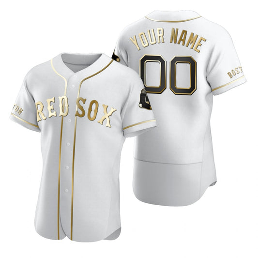 Custom Boston Red Sox White RONA Stitched Flex Base Edition Jersey