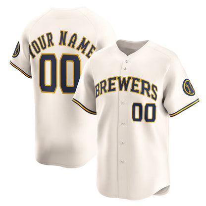 Custom Milwaukee Brewers Cream RONA Home Limited Jersey