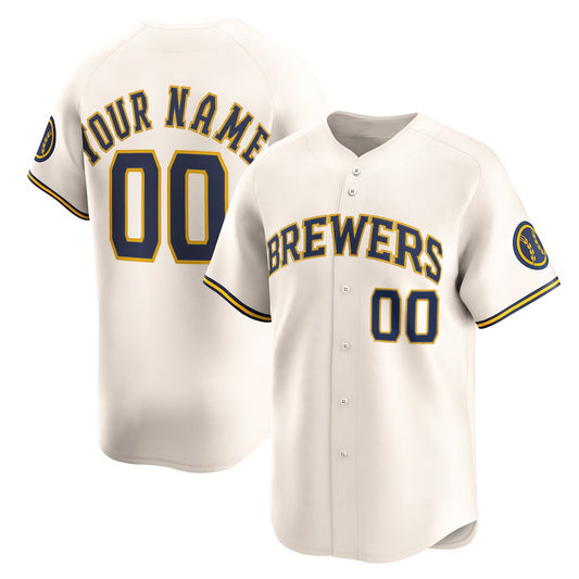 Custom Milwaukee Brewers Cream RONA Home Limited Jersey