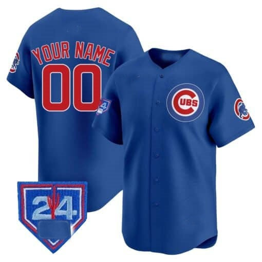Custom Chicago Cubs 2024 Spring Training Patch Vapor Premier Limited Jersey V2 ¨C Royal RONA
