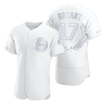 Chicago Cubs #17 Kris Bryant White Black RONA Flexbase Fashion Jersey