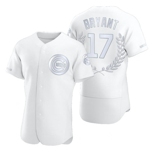 Chicago Cubs #17 Kris Bryant White Black RONA Flexbase Fashion Jersey