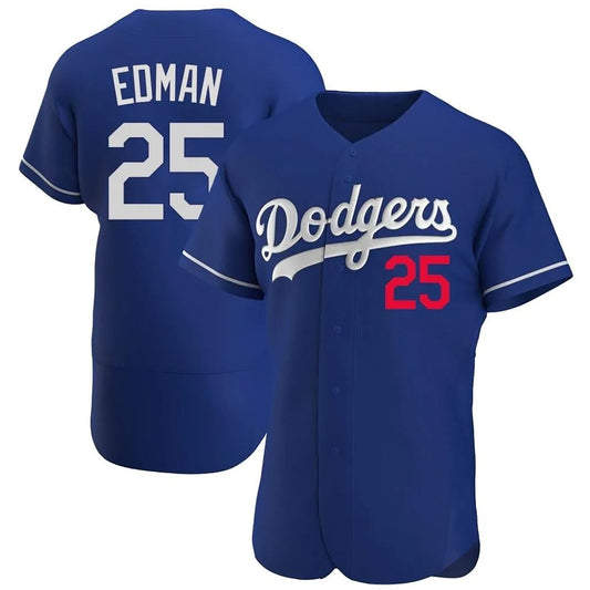 Los Angeles Dodgers #25 Tommy Edman Player Royal RONA Limited Elite Home Stitched Jerseys