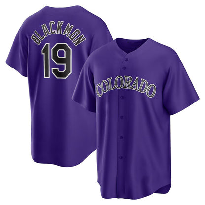 Colorado Rockies #19 Charlie Blackmon Purple RONA Alternate Replica Player Name Jersey