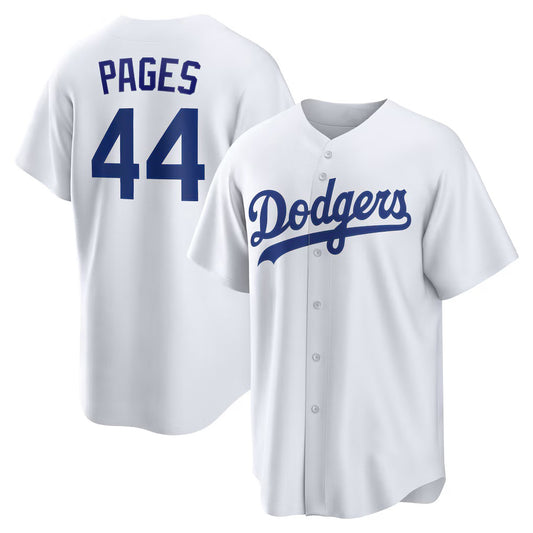 Los Angeles Dodgers #44 Andy Pages White RONA Home Replica Jersey