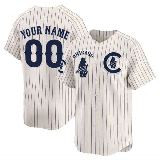 Custom Chicago Cubs Special Vapor Premier Limited Jersey V2 ¨C All Stitched-Cream Pinstripe RONA
