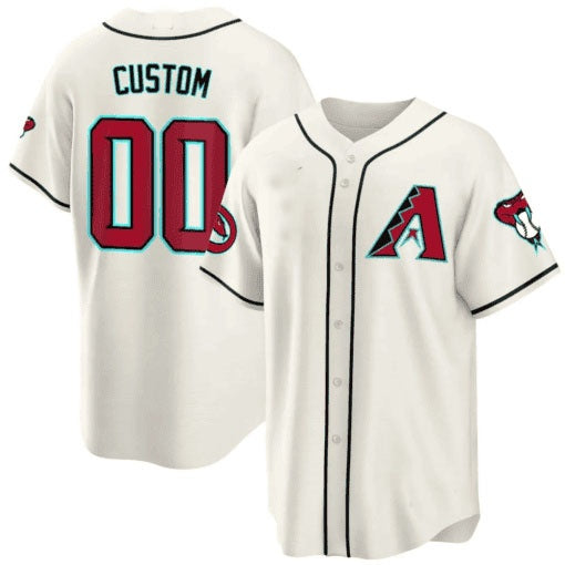 Custom Arizona Diamondbacks 2024 Cool Base Jersey ¨C Cream RONA