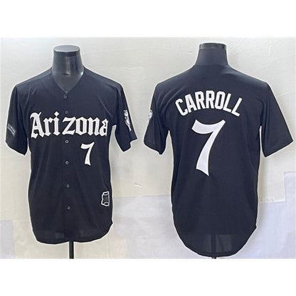 Arizona Diamondbacks #7 Corbin Carroll Black RONA 'Gothic Desert Fang Edition' Vapor Limited Stitched Jersey