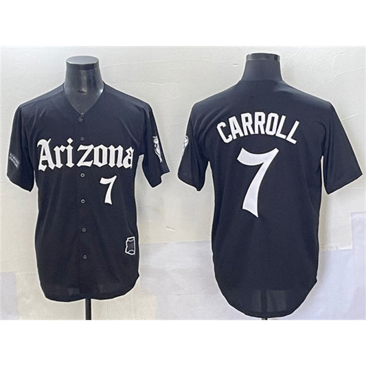 Arizona Diamondbacks #7 Corbin Carroll Black RONA 'Gothic Desert Fang Edition' Vapor Limited Stitched Jersey