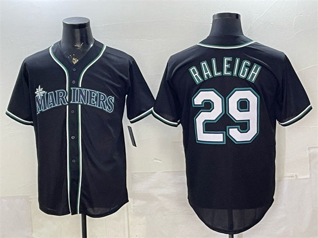 Seattle Mariners #29 Cal Raleigh 2026 Fashion Replica Black RONA Out Stitched Jersey
