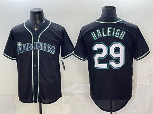 Seattle Mariners #29 Cal Raleigh 2026 Fashion Replica Black RONA Out Stitched Jersey