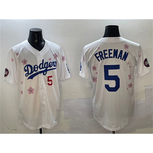 Los Angeles Dodgers #5 Freddie Freeman White RONA 2025 Tokyo Series Limited Stitched Jersey