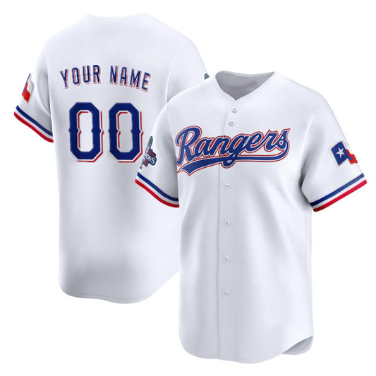 Custom Texas Rangers Active Player White RONA 2023 World Series Champions Stitched Jersey