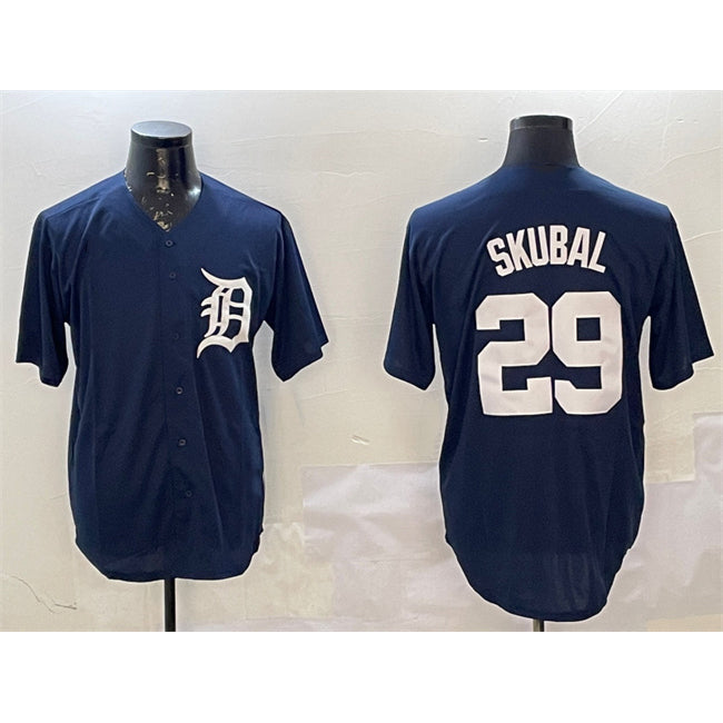 Detroit Tigers #29 Tarik Skubal Navy RONA Cool Base Stitched Jersey