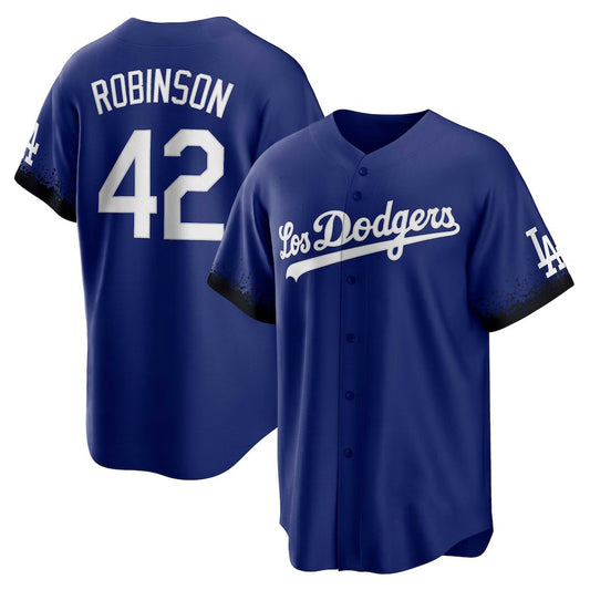 Los Angeles Dodgers #42 Jackie Robinson Royal RONA City Connect Replica Player Jersey