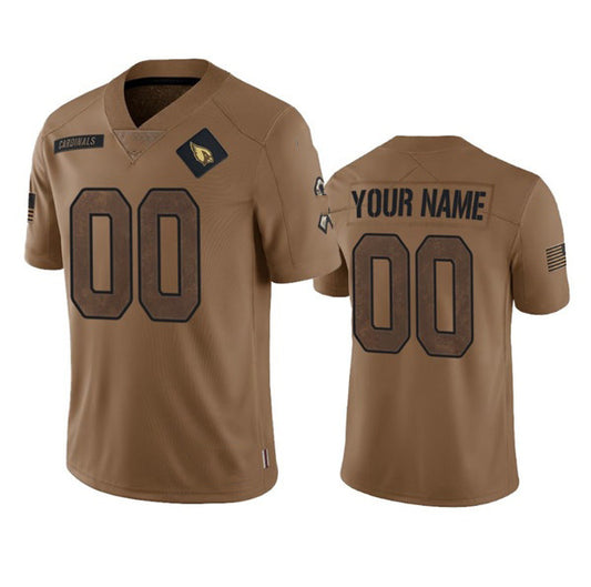 Custom A.Cardinals Active Player 2023 Brown RONA Salute To Service Limited Stitched Jersey