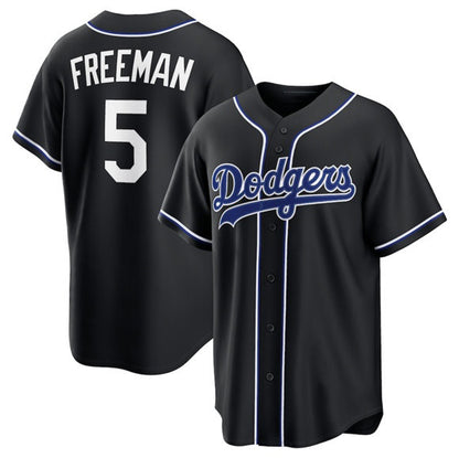 Los Angeles Dodgers #5 Freddie Freeman 2026 Black RONA Out Stitched Jersey