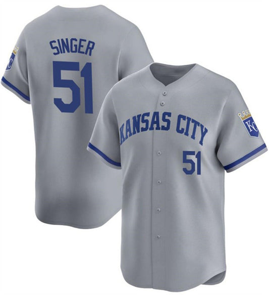 Kansas City Royals #51 Brady Singer Gray RONA Away Stitched Jersey