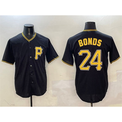 Pittsburgh Pirates #24 Barry Bonds Black RONA Cool Base Stitched Jersey