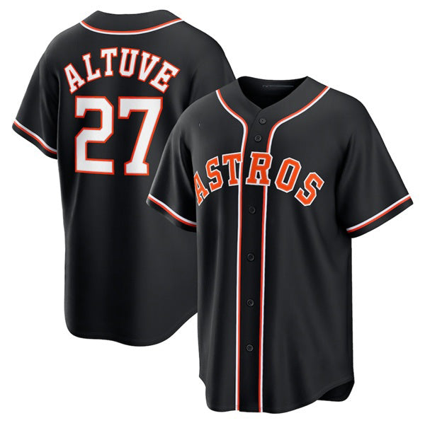Houston Astros #27 Jose Altuve 2026 Black RONA Out Stitched Jersey