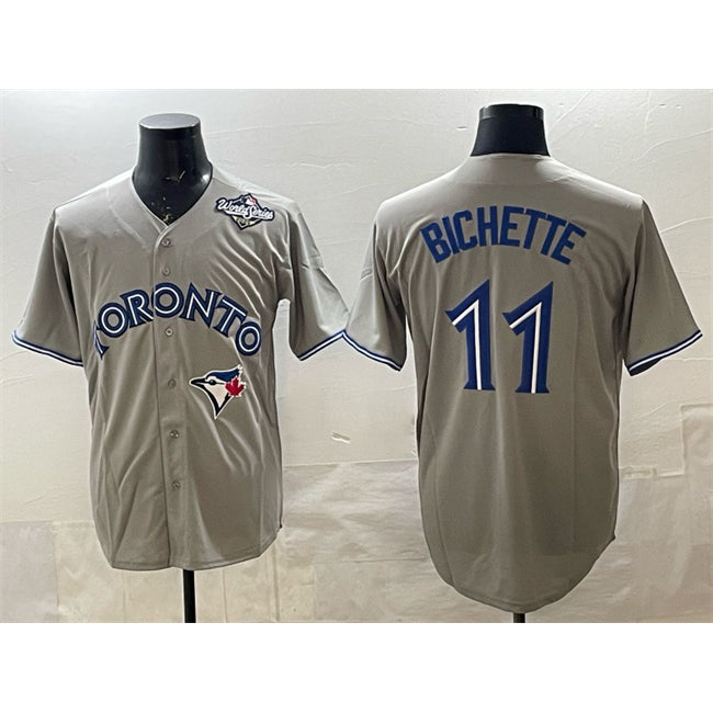 Toronto Blue Jays #11 Bo Bichette Gray RONA 2025 World Series Home Cool Base Stitched Jersey