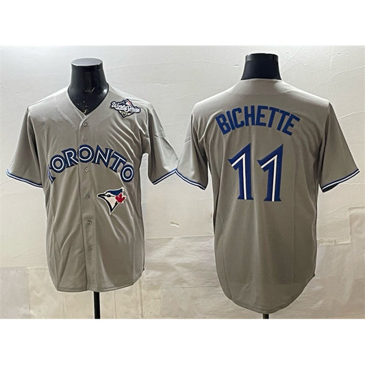Toronto Blue Jays #11 Bo Bichette Gray RONA 2025 World Series Home Cool Base Stitched Jersey