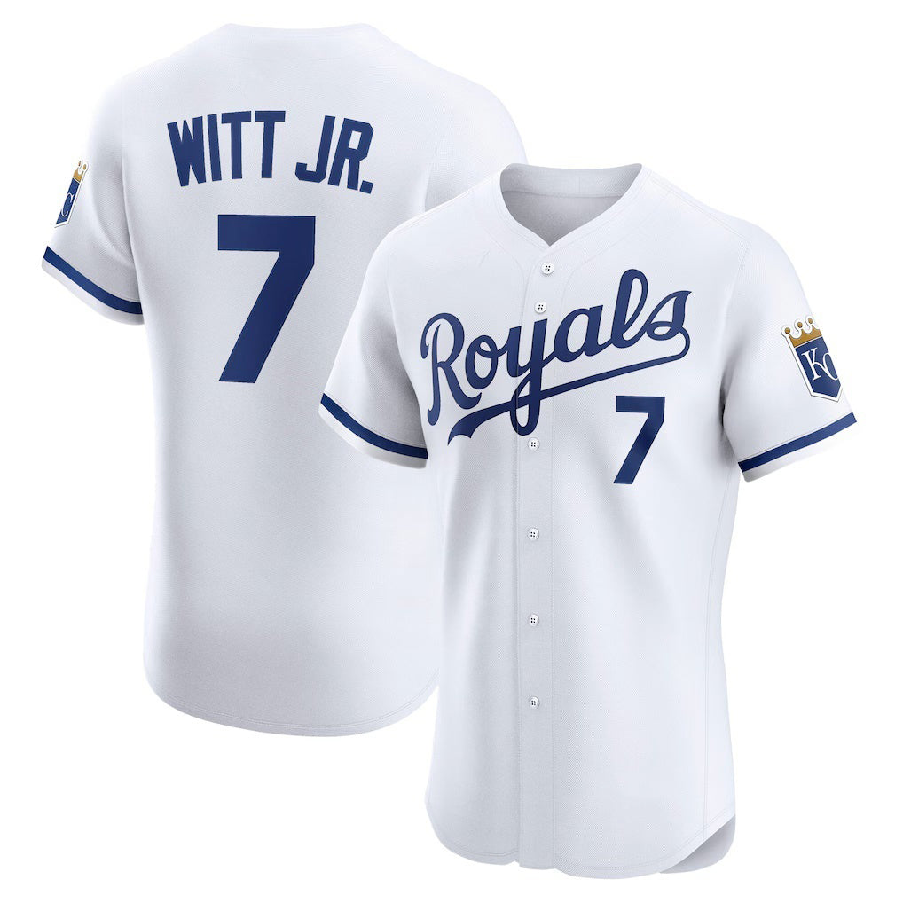Kansas City Royals #7 Bobby Witt Jr. White RONA Home Elite Player Jersey