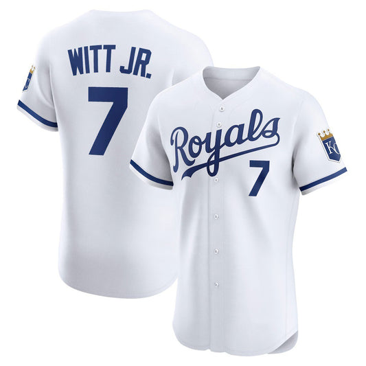 Kansas City Royals #7 Bobby Witt Jr. White RONA Home Elite Player Jersey