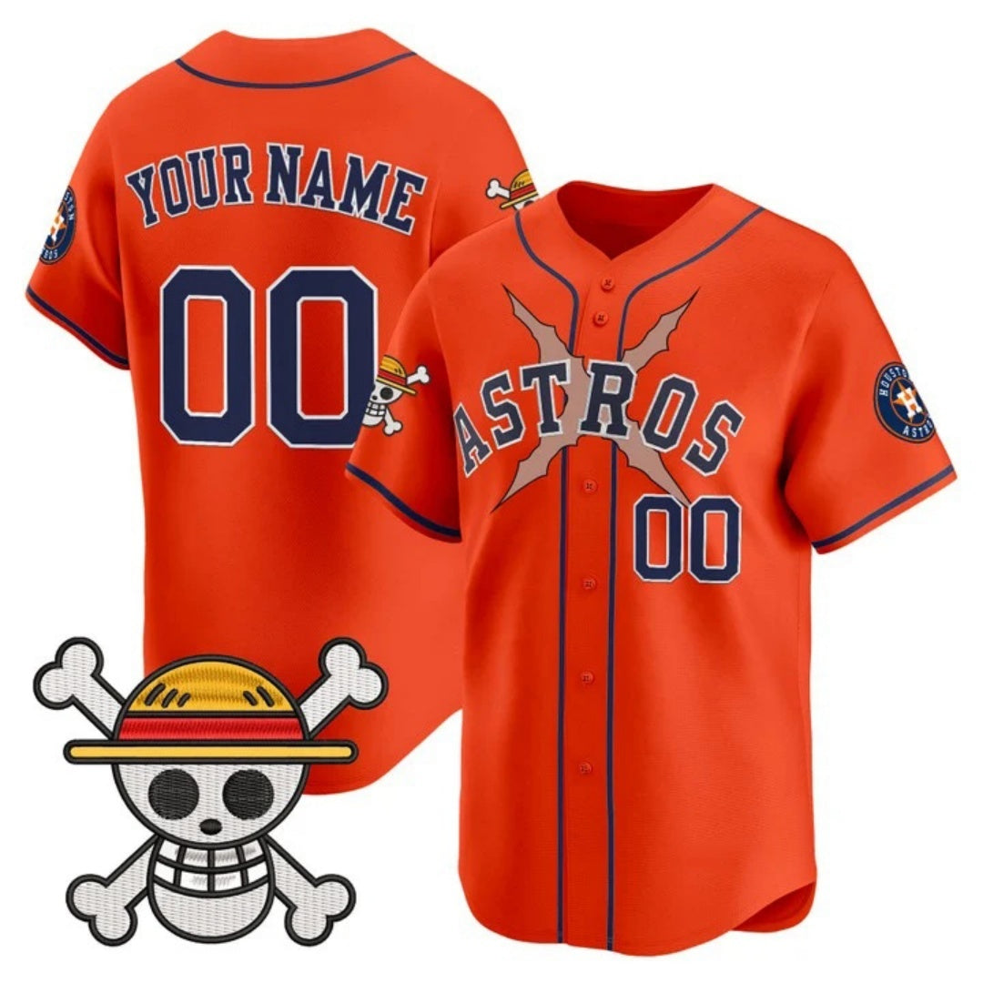 Custom Houston Astros x One Piece Orange RONA Vapor Premier Limited Jersey - Stitched