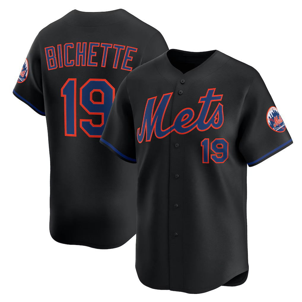 New York Mets #19 Bo Bichette Black RONA Alternate Limited Jersey