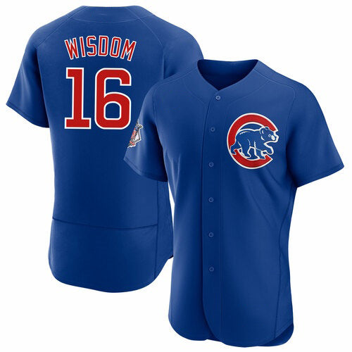 Chicago Cubs #16 Patrick Wisdom Blue RONA Flex Base Stitched Jersey