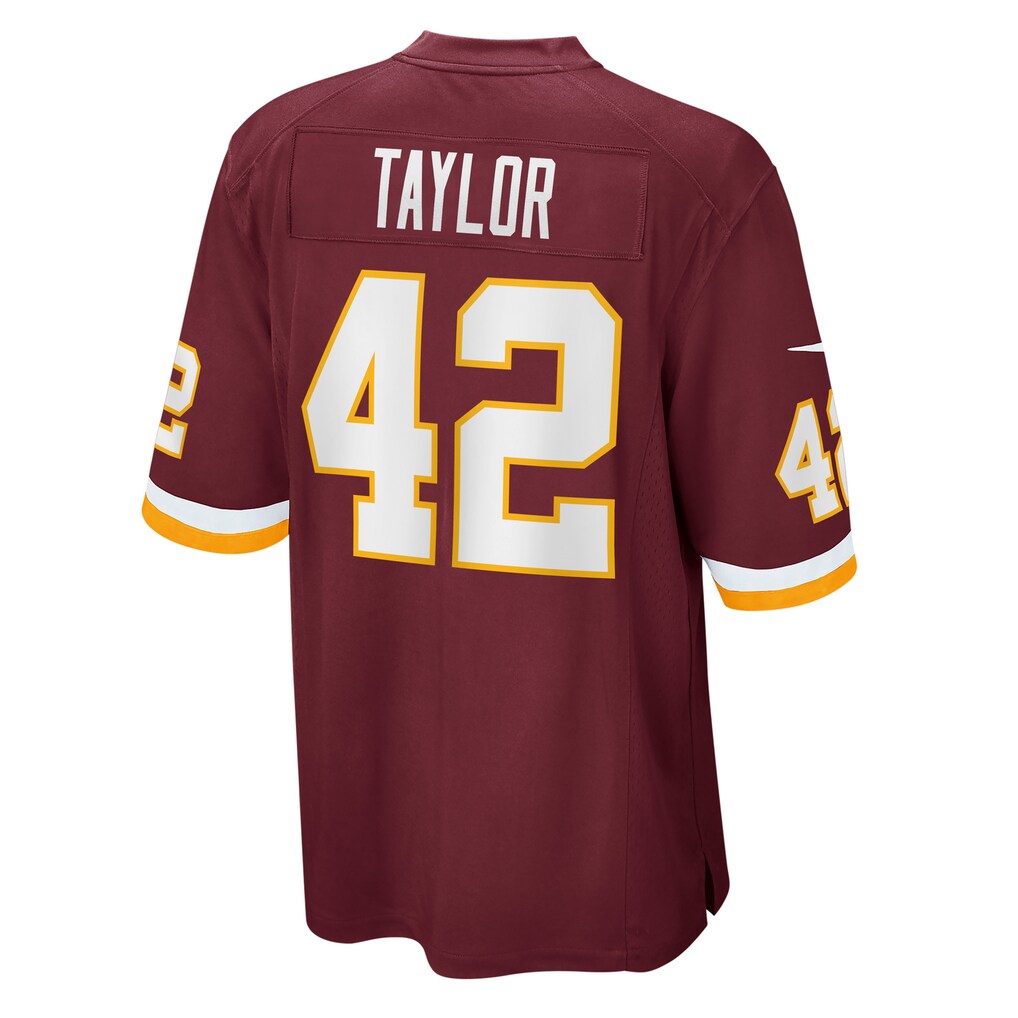 W.Football Team #42 Charley Taylor Burgundy RONA Retired Player Jersey